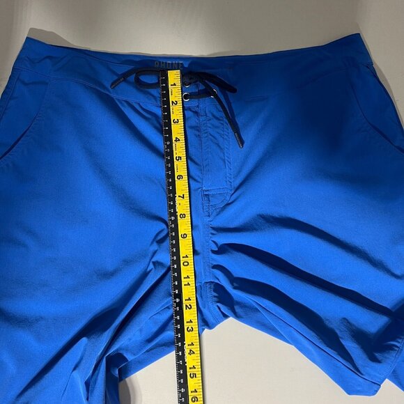 Rhone Board Shorts Men 36 Blue Tech Drawstring Classic Pockets 9” Stretch Beach‎ - Picture 11 of 15